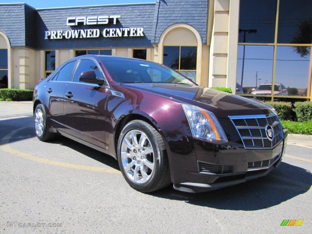 2009 CTS Sedan - Black Cherry / Light Titanium/Ebony photo #1