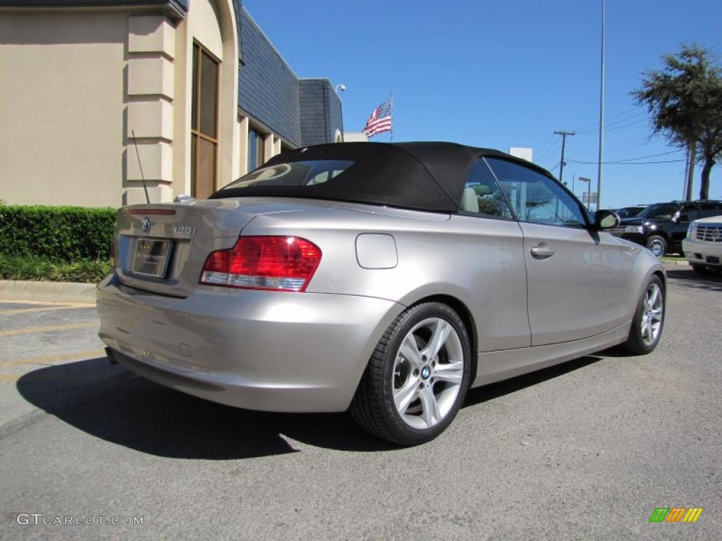 2008 1 Series 128i Convertible - Cashmere Silver Metallic / Taupe photo #7