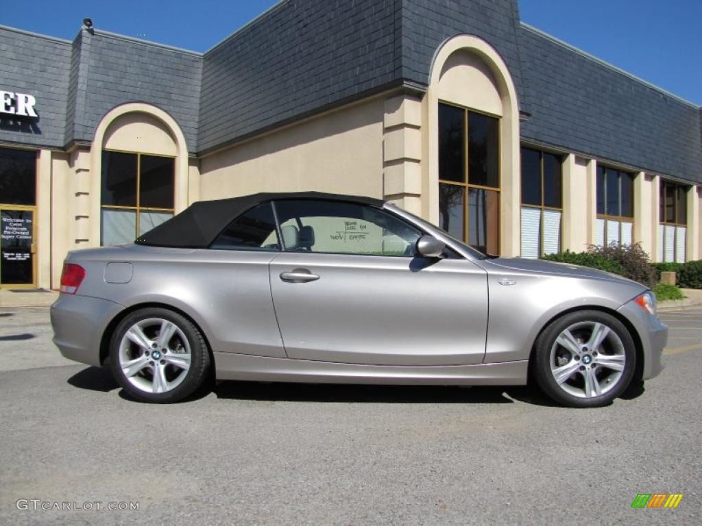 2008 1 Series 128i Convertible - Cashmere Silver Metallic / Taupe photo #8