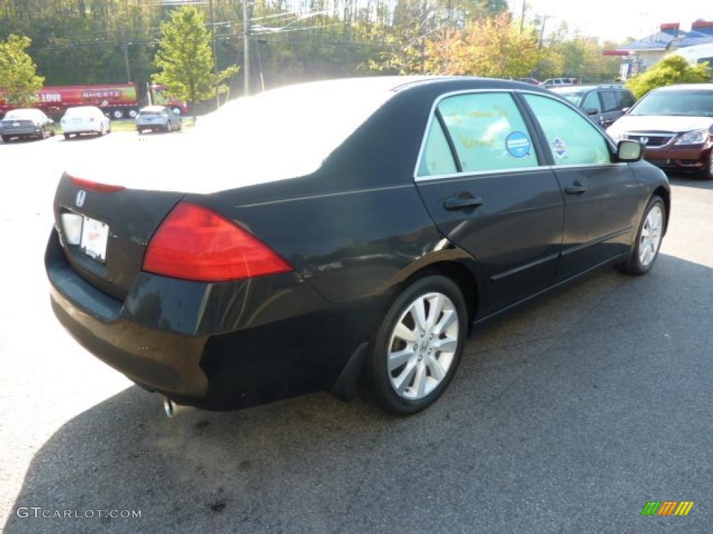 2007 Accord SE V6 Sedan - Nighthawk Black Pearl / Ivory photo #4