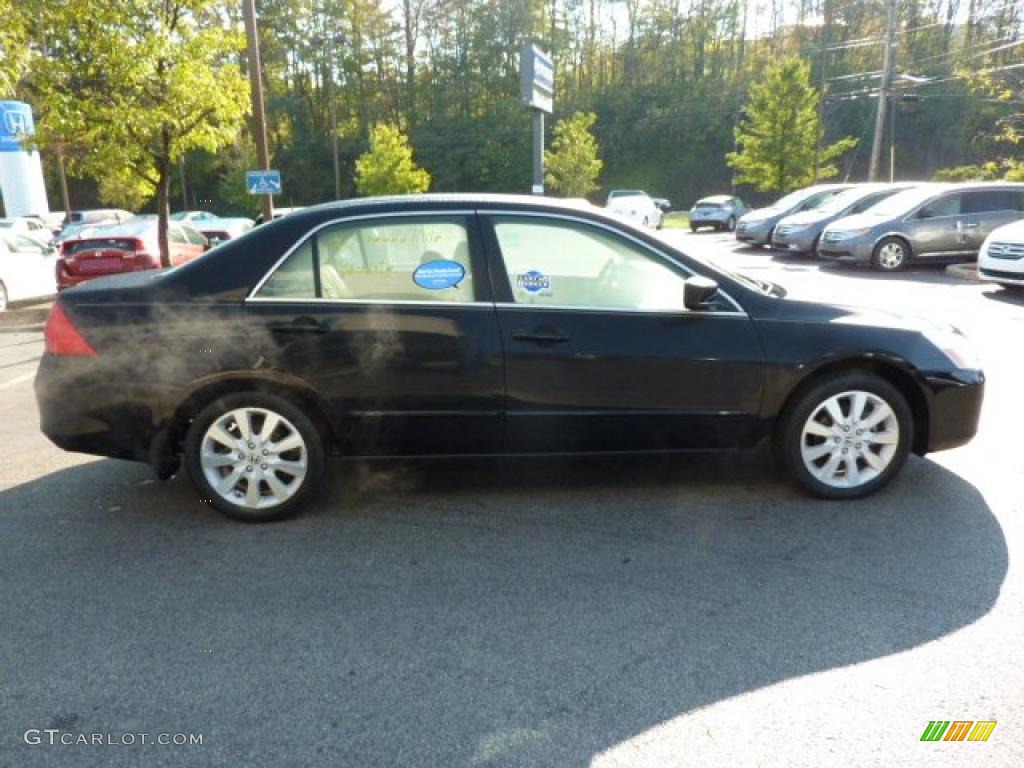 2007 Accord SE V6 Sedan - Nighthawk Black Pearl / Ivory photo #5