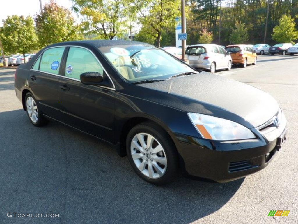 2007 Accord SE V6 Sedan - Nighthawk Black Pearl / Ivory photo #6