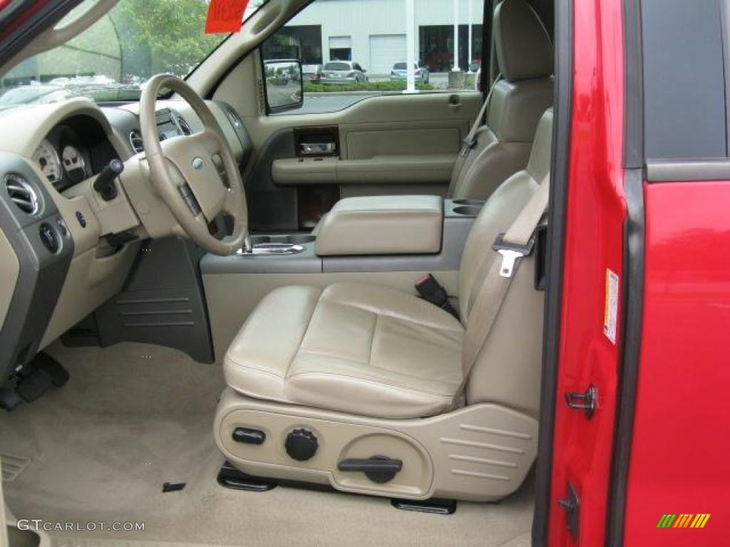 2005 F150 XLT SuperCab - Bright Red / Tan photo #3