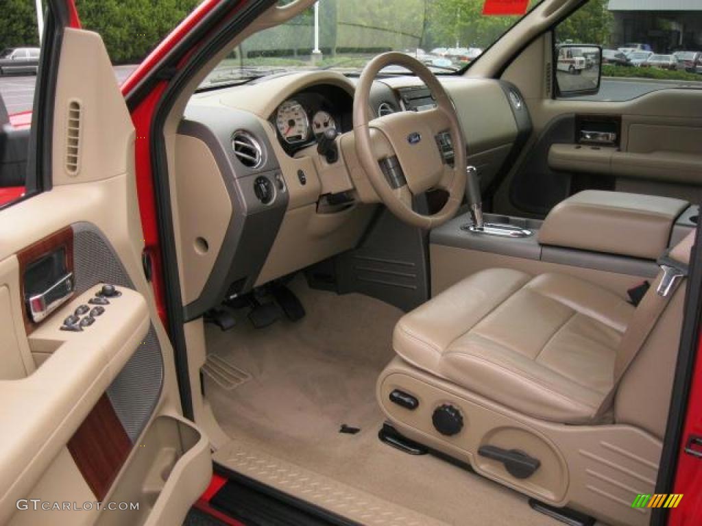 2005 F150 XLT SuperCab - Bright Red / Tan photo #4