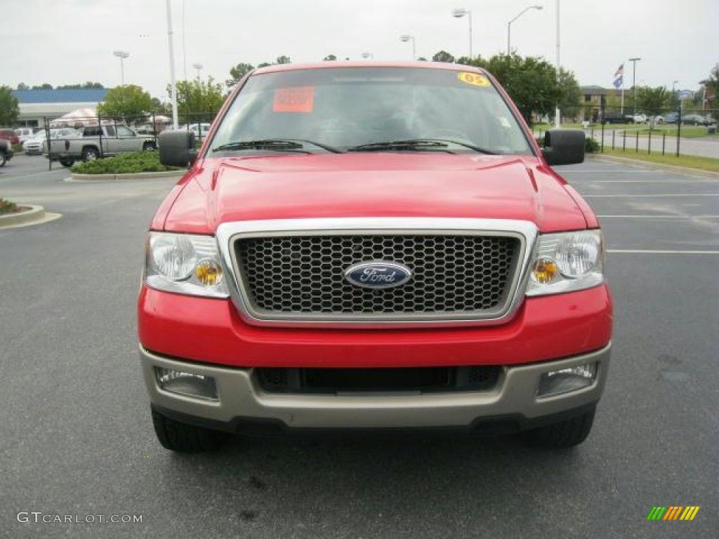 2005 F150 XLT SuperCab - Bright Red / Tan photo #23