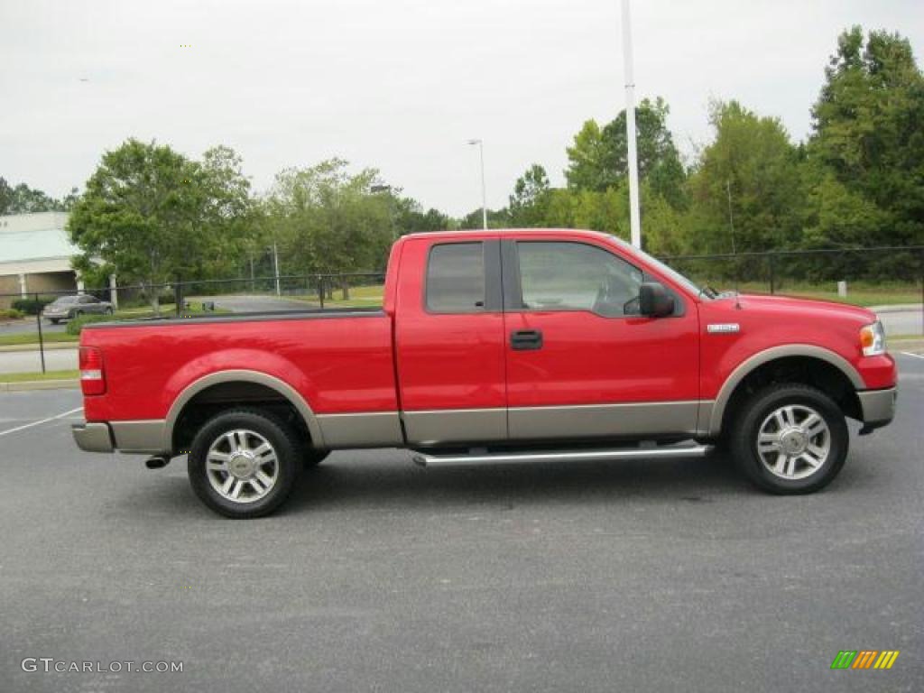2005 F150 XLT SuperCab - Bright Red / Tan photo #24