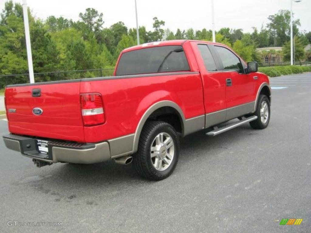 2005 F150 XLT SuperCab - Bright Red / Tan photo #25