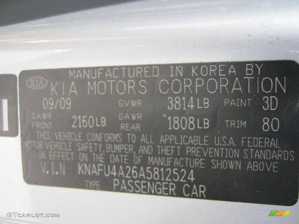 2010 Forte Color Code 3D for Bright Silver Photo #37516154