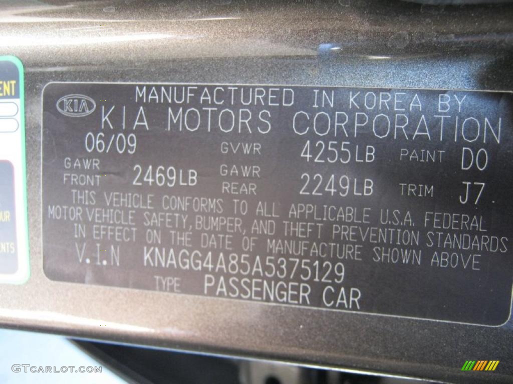 2010 Optima Color Code D0 for Metal Bronze Photo #37516398