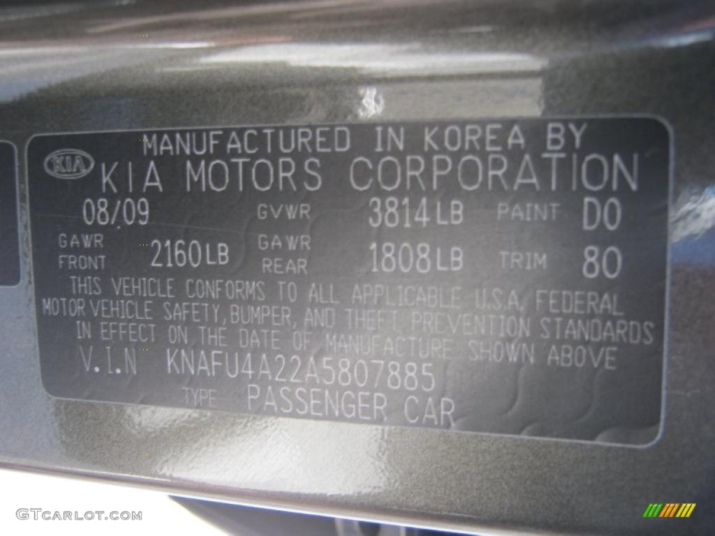 2010 Forte Color Code D0 for Bronze Photo #37516638