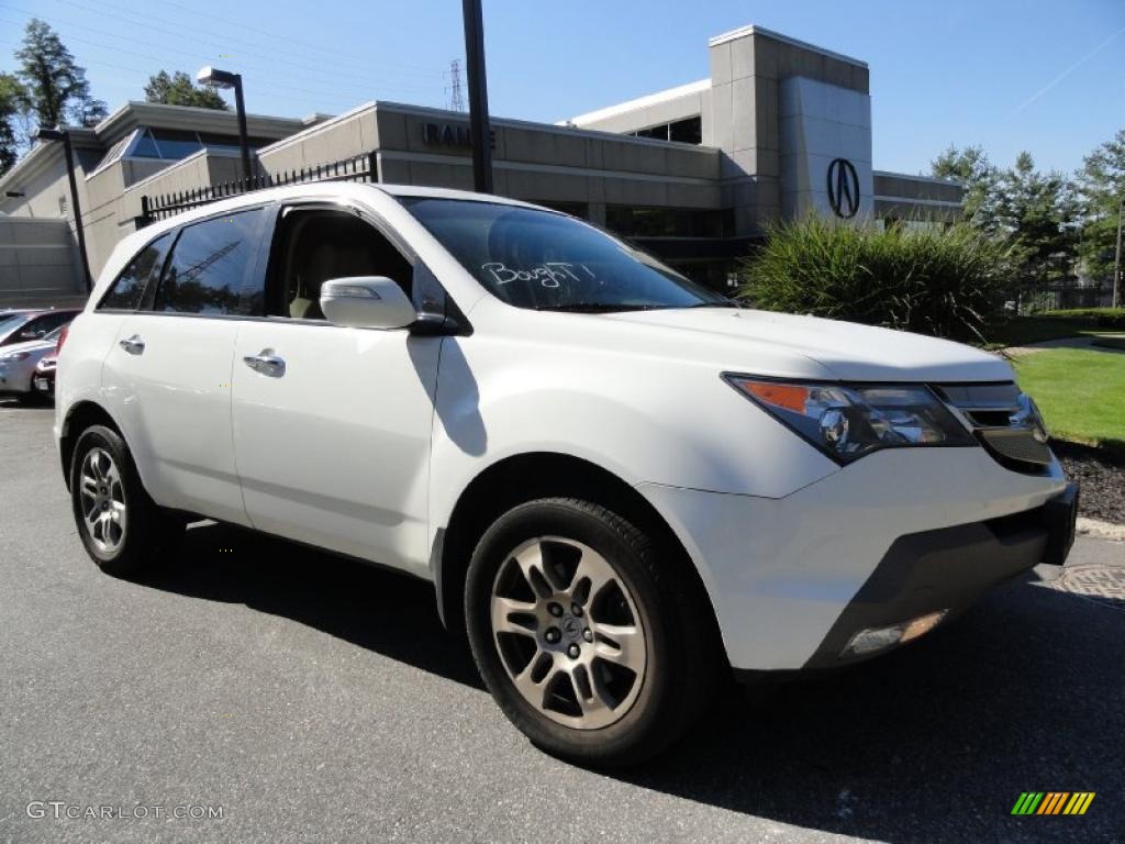 2007 MDX Technology - Aspen White Pearl / Parchment photo #1
