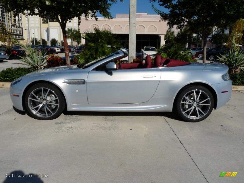 2011 V8 Vantage Roadster - Lightning Silver / Chancellor Red photo #4