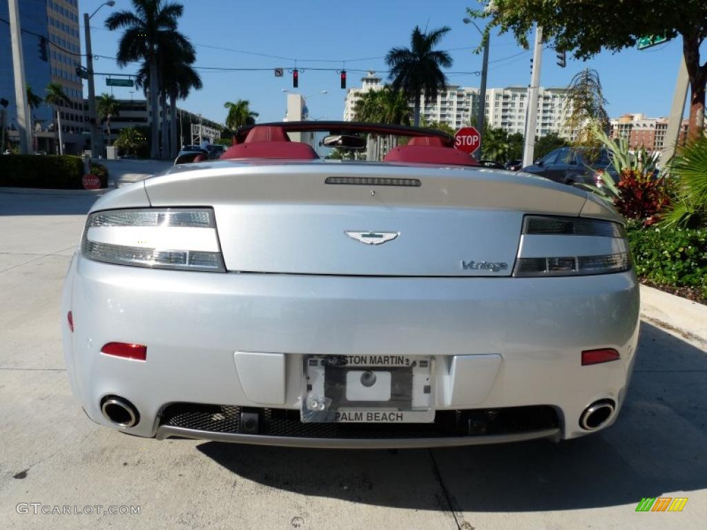2011 V8 Vantage Roadster - Lightning Silver / Chancellor Red photo #6