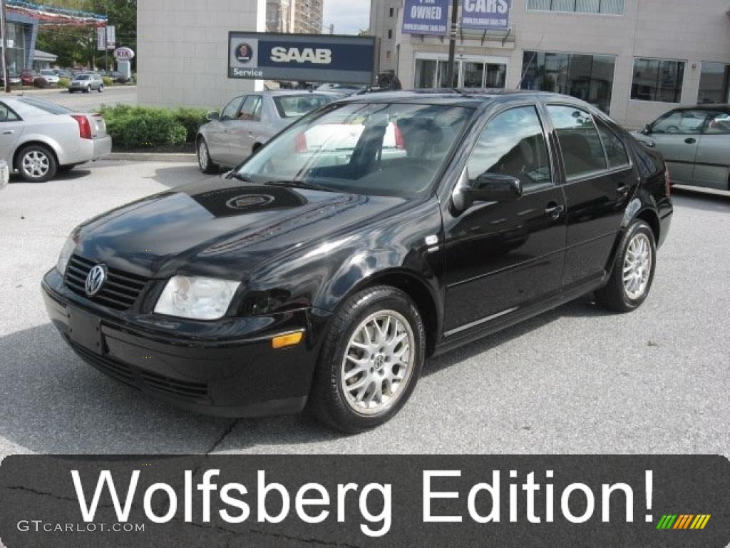 2003 Jetta Wolfsburg Edition 1.8T Sedan - Black / Black photo #1