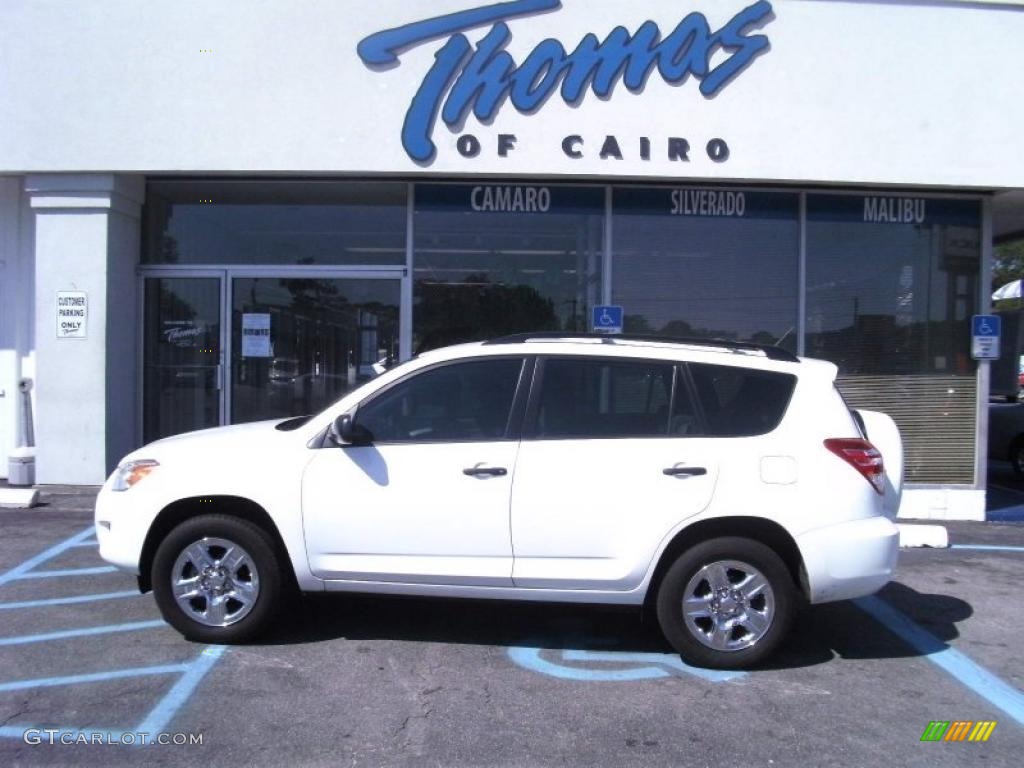 2009 RAV4 I4 - Super White / Dark Charcoal photo #1