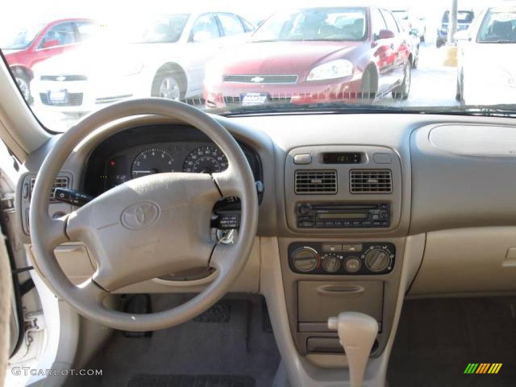 2002 Corolla LE - Super White / Pebble Beige photo #8