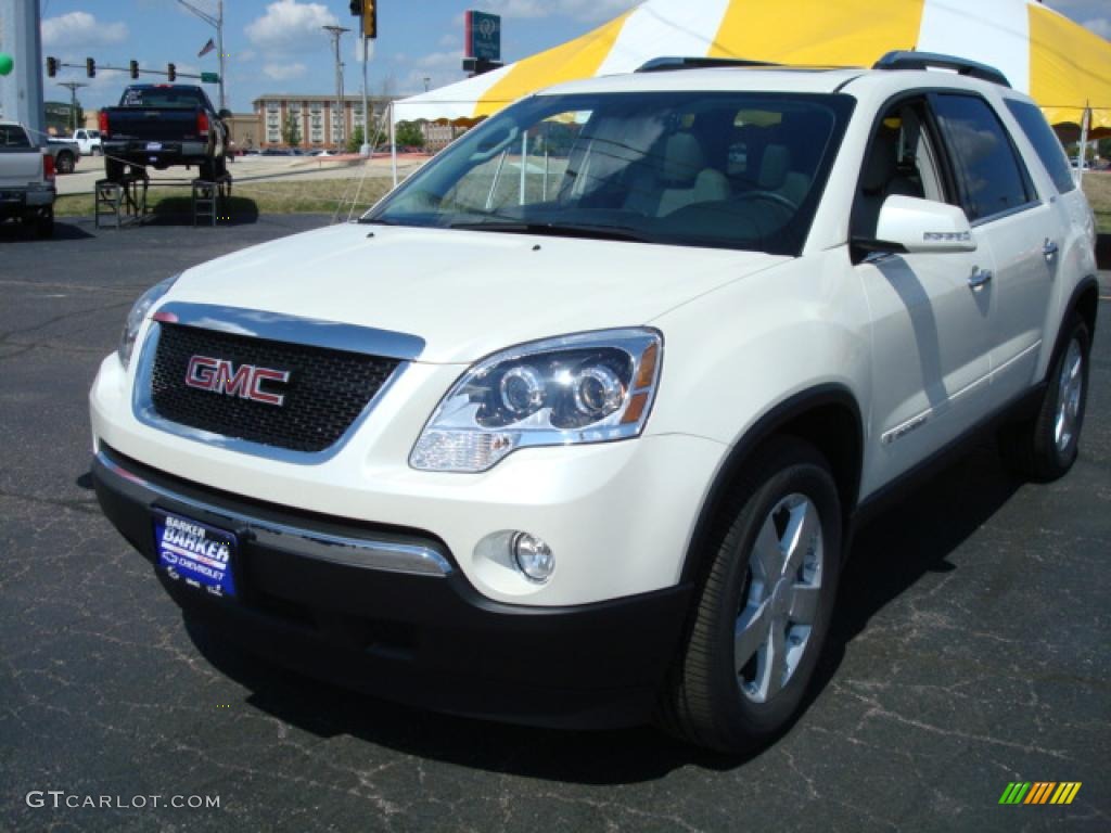 2008 Acadia SLT AWD - White Diamond Tricoat / Light Titanium photo #1