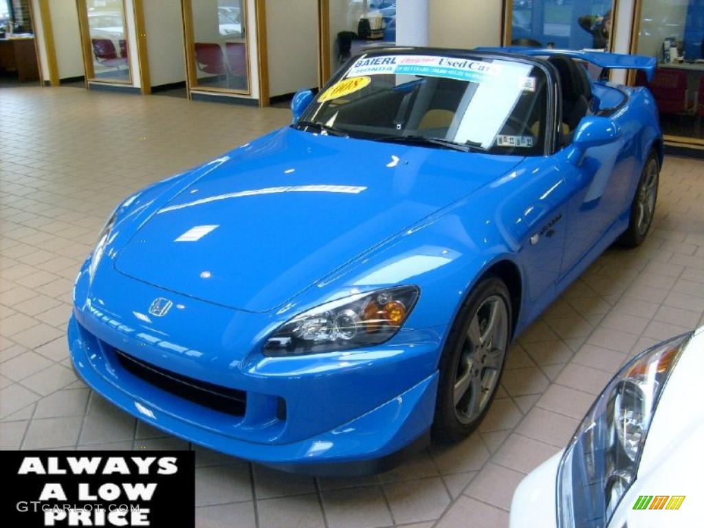 2008 S2000 CR Roadster - Apex Blue Pearl / Black/Yellow photo #3