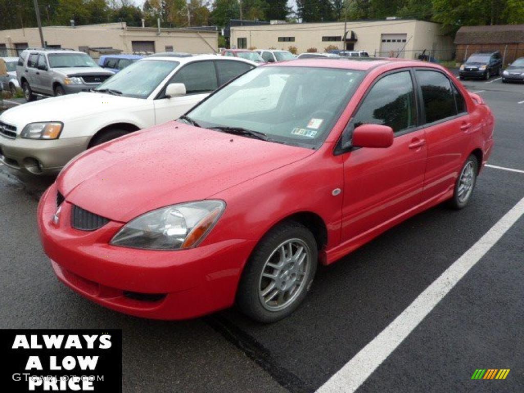 2005 Lancer OZ Rally - Phoenix Red / Black photo #3