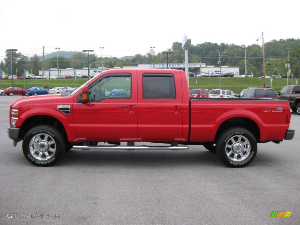 2009 F250 Super Duty FX4 Crew Cab 4x4 - Red / FX4 Black photo #1