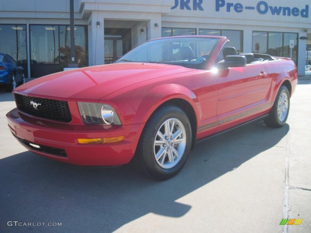 2008 Mustang V6 Premium Convertible - Torch Red / Black/Red photo #1
