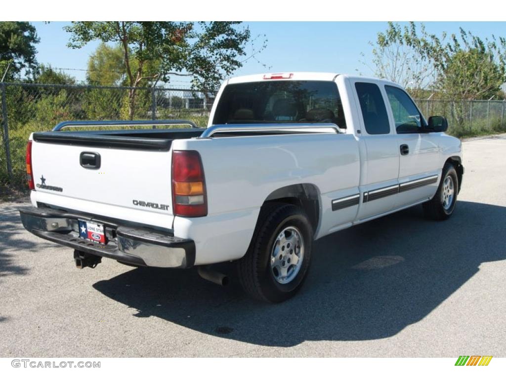 2000 Silverado 1500 LS Extended Cab - Summit White / Medium Oak photo #3