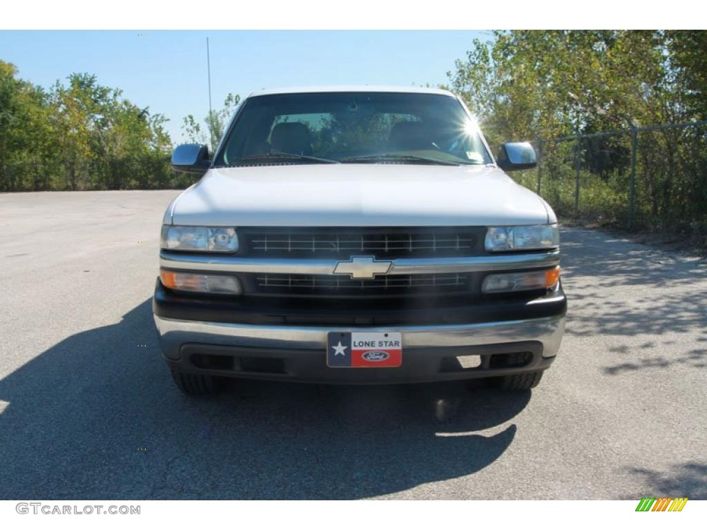 2000 Silverado 1500 LS Extended Cab - Summit White / Medium Oak photo #9