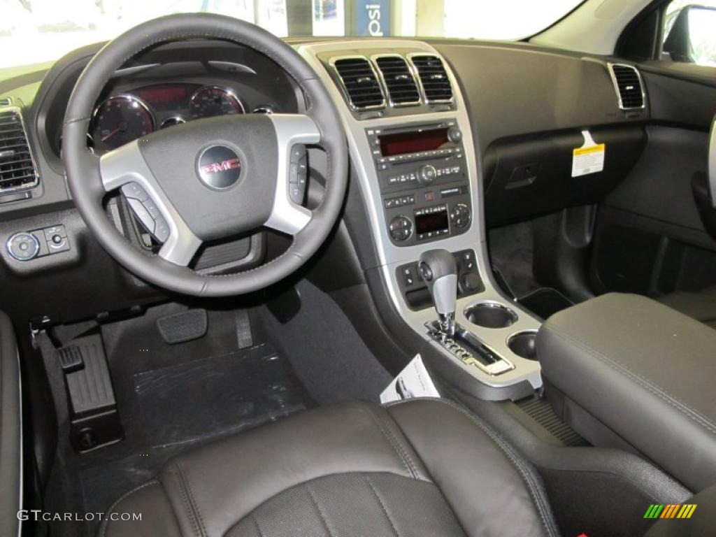 Ebony Interior 2011 GMC Acadia SLT Photo #37536888