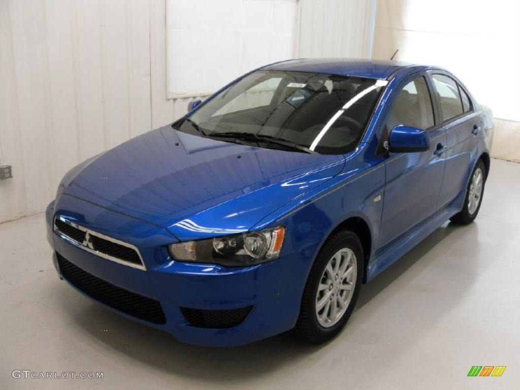 2010 Lancer ES - Octane Blue Metallic / Black photo #1