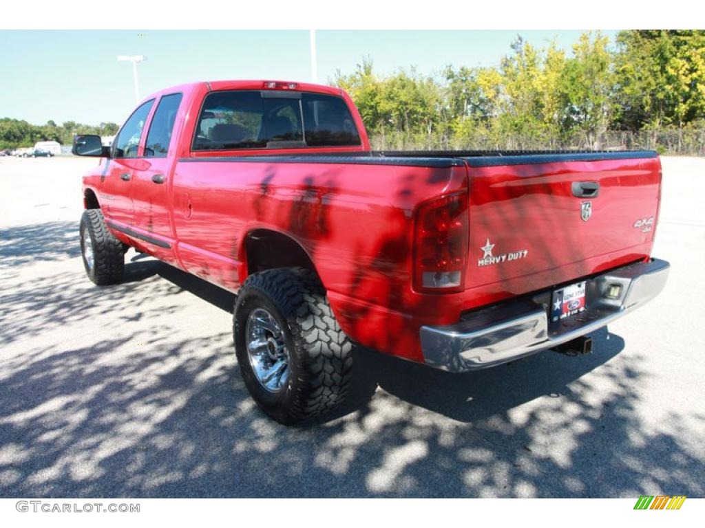 2005 Ram 2500 SLT Quad Cab 4x4 - Flame Red / Taupe photo #16