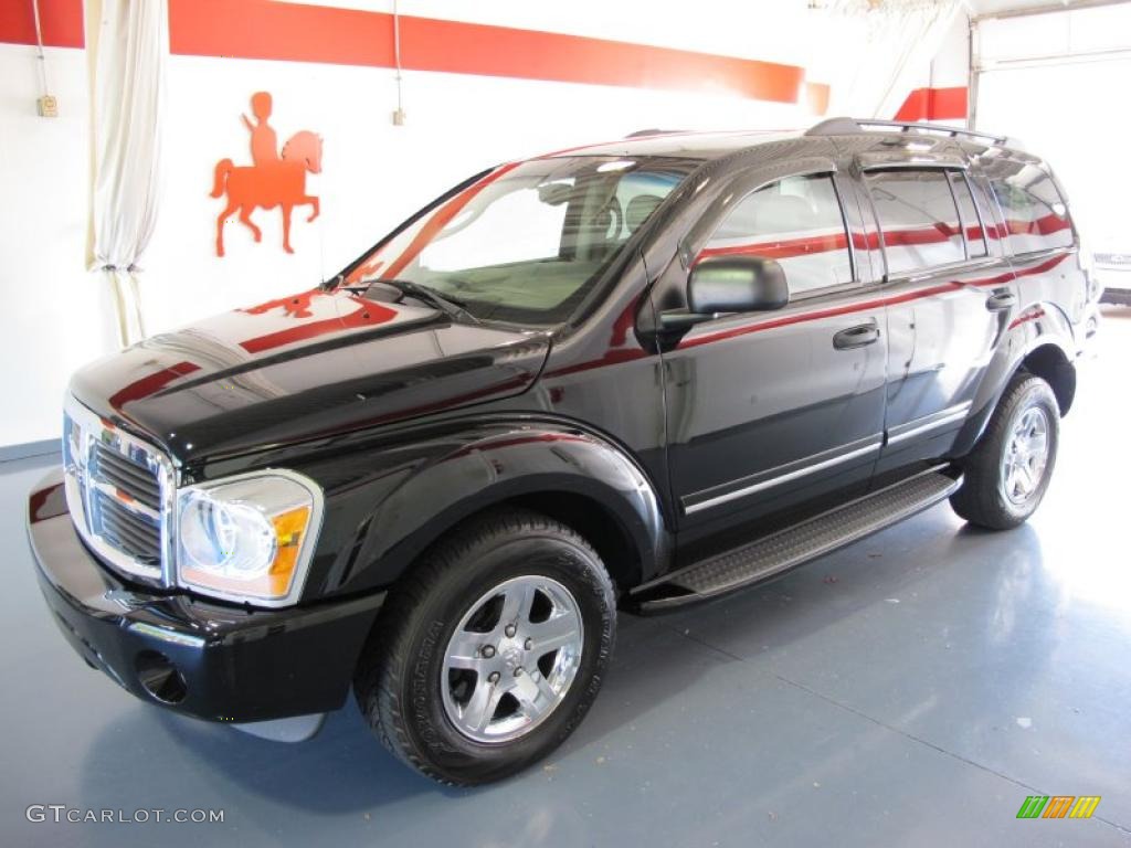 2005 Durango Limited 4x4 - Black / Khaki photo #1