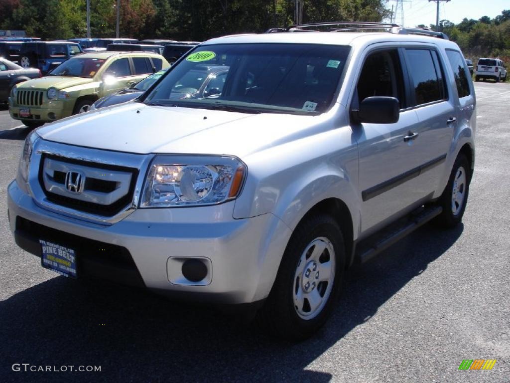 2010 Pilot LX 4WD - Alabaster Silver Metallic / Black photo #1