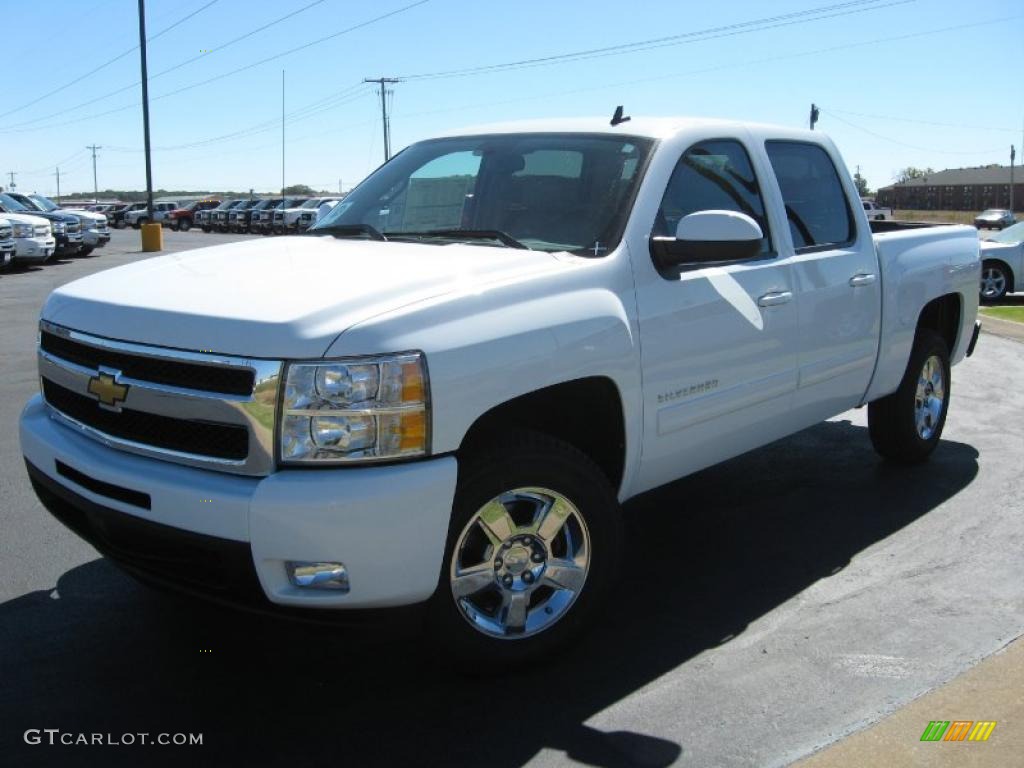 2011 Silverado 1500 LTZ Crew Cab - Summit White / Dark Cashmere/Light Cashmere photo #1
