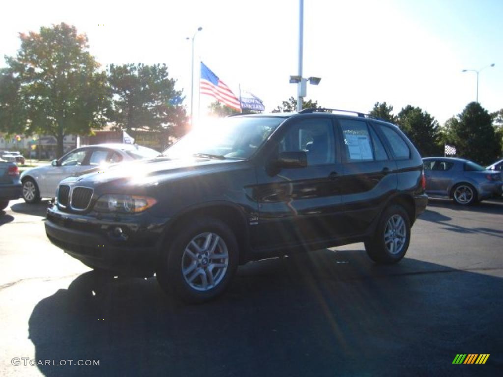 2006 X5 3.0i - Black Sapphire Metallic / Black photo #1