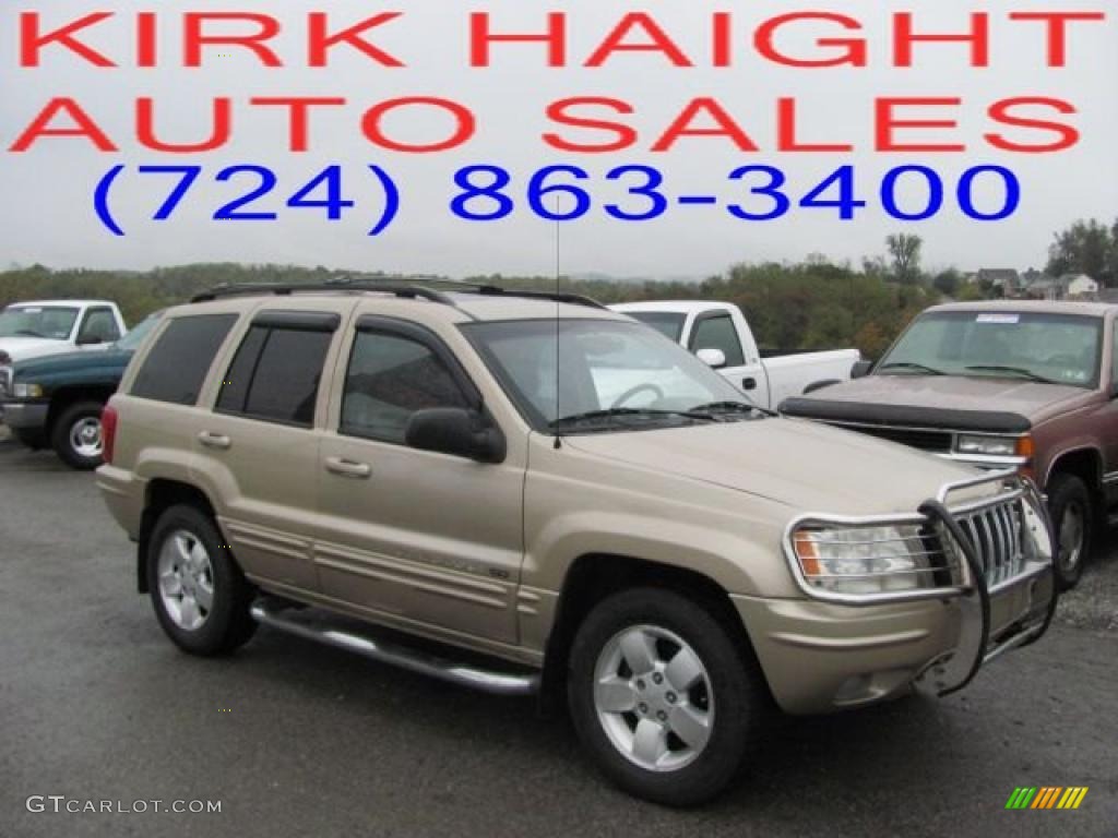2001 Grand Cherokee Limited 4x4 - Champagne Pearl / Taupe photo #1