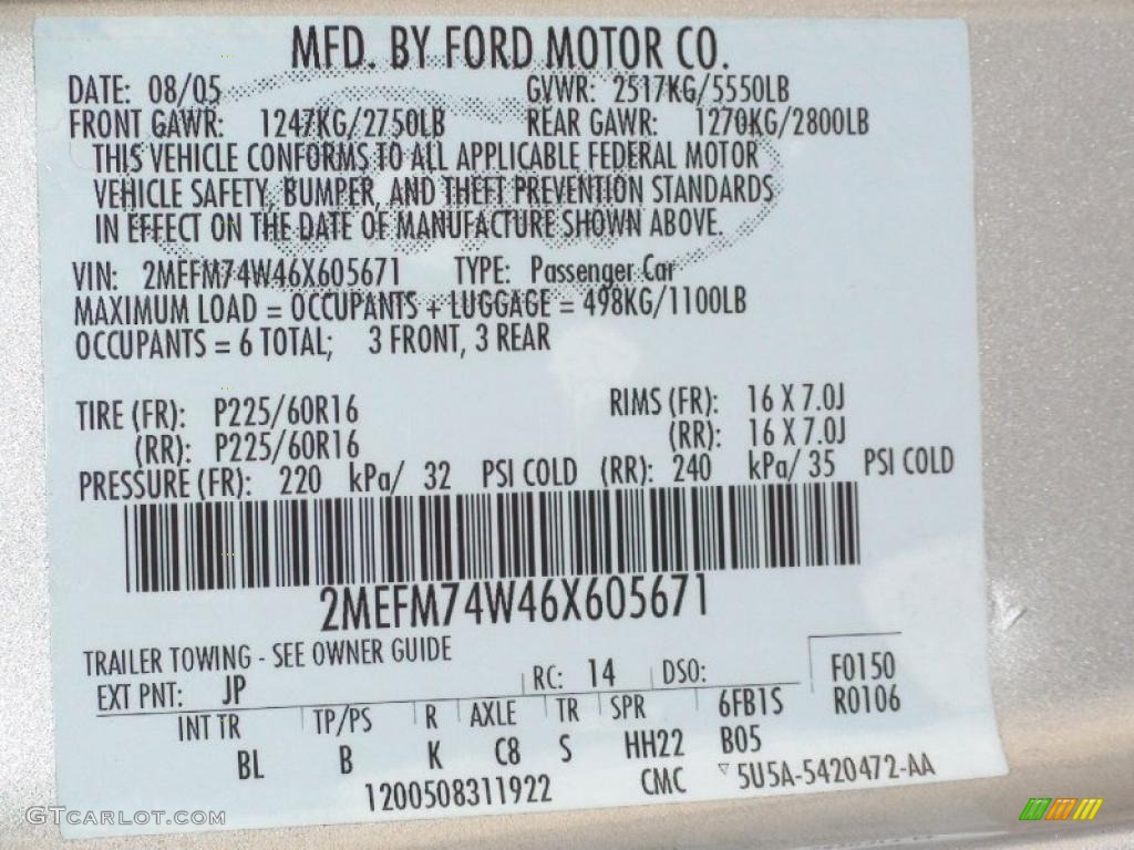 2006 Grand Marquis GS - Silver Birch Metallic / Medium Light Stone photo #37