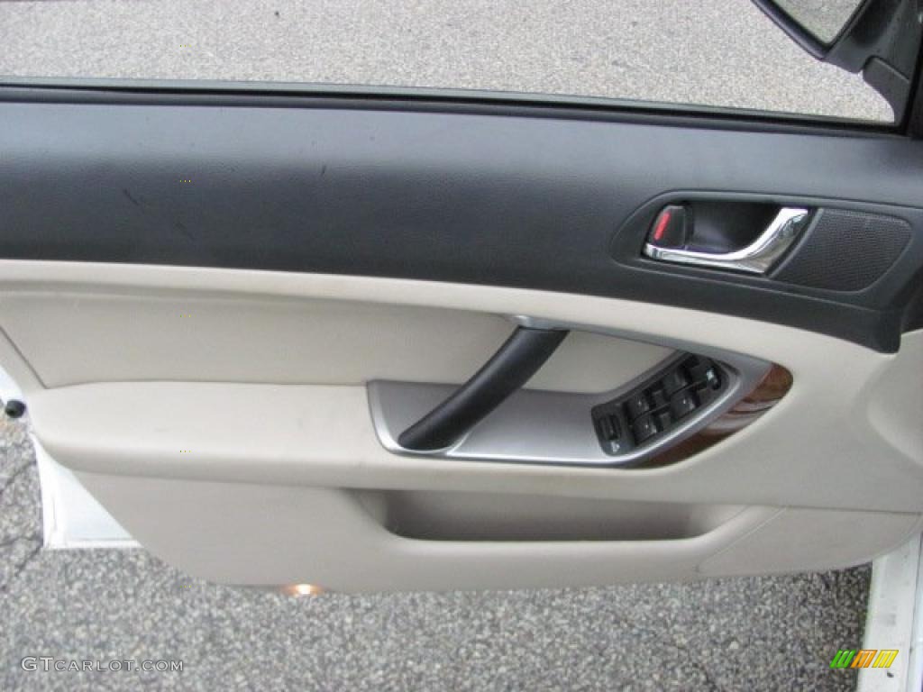 2008 Legacy 2.5 GT Limited Sedan - Satin White Pearl / Warm Ivory photo #9
