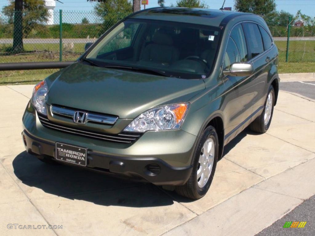 2008 CR-V EX-L - Green Tea Metallic / Ivory photo #13