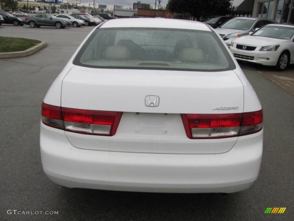 2003 Accord EX V6 Sedan - Taffeta White / Ivory photo #6