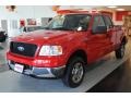 2005 Bright Red Ford F150 XLT SuperCab 4x4  photo #2