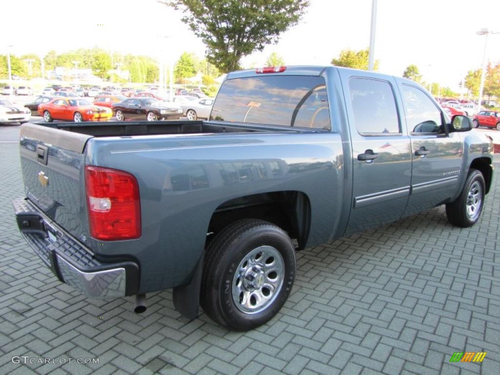 2009 Silverado 1500 Crew Cab - Blue Granite Metallic / Dark Titanium photo #5