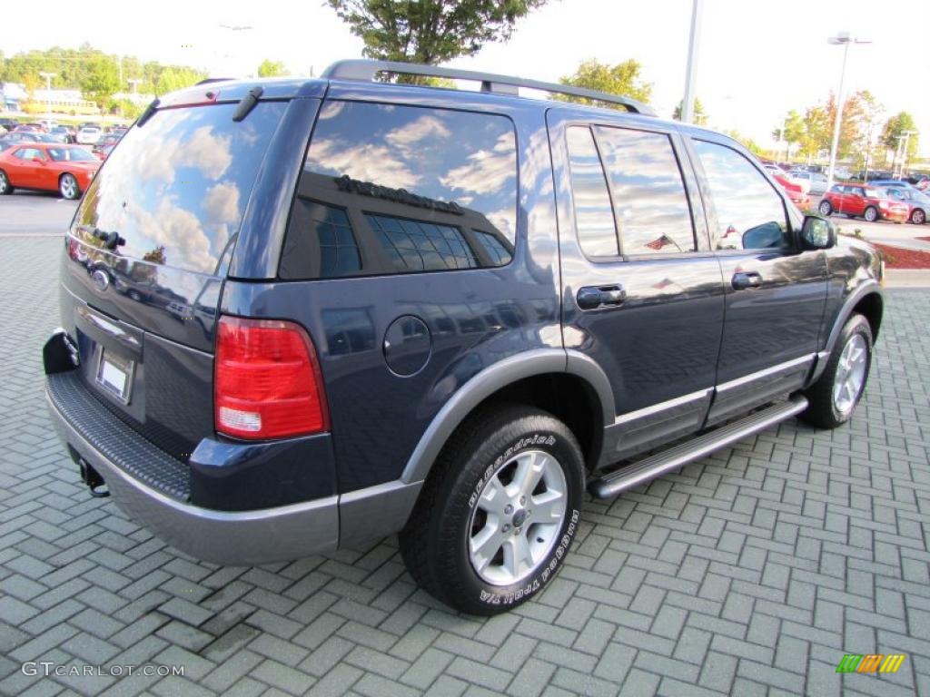 2003 Explorer XLT 4x4 - True Blue Metallic / Graphite Grey photo #5