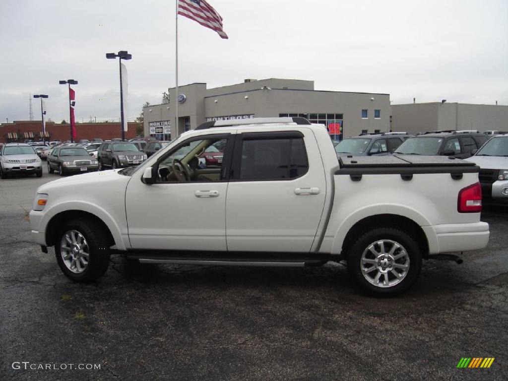 2008 Explorer Sport Trac Limited 4x4 - White Suede / Camel photo #2