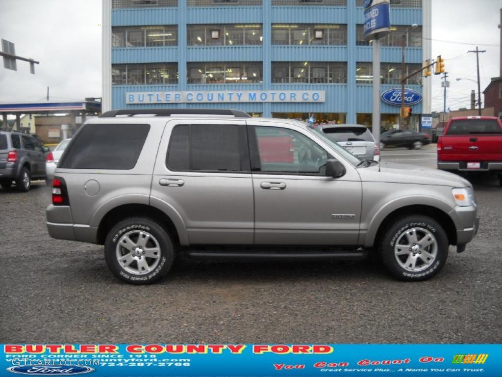 2008 Explorer XLT 4x4 - Vapor Silver Metallic / Black/Stone photo #1