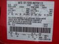 D3: Torch Red 2008 Ford Ranger XLT SuperCab Color Code