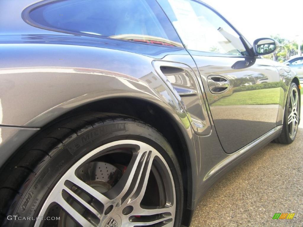 2007 911 Turbo Coupe - Meteor Grey Metallic / Black photo #14