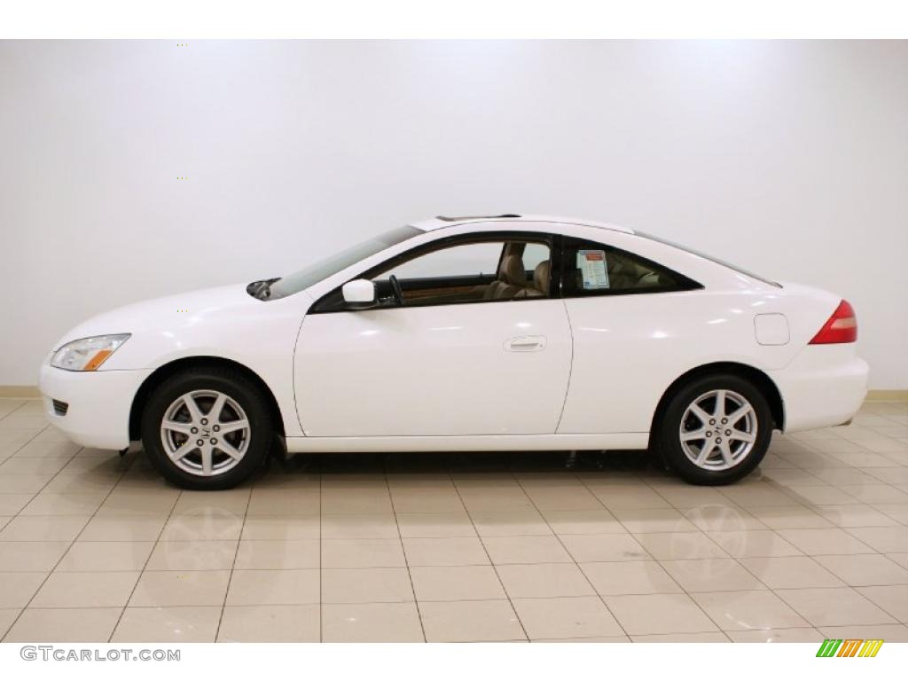 2003 Accord EX V6 Coupe - Taffeta White / Ivory photo #4