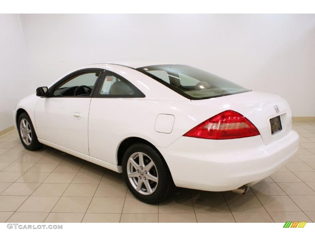2003 Accord EX V6 Coupe - Taffeta White / Ivory photo #5