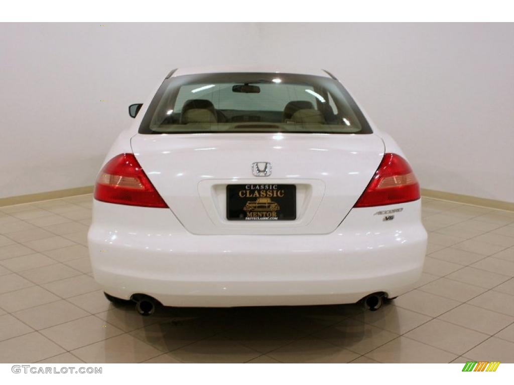 2003 Accord EX V6 Coupe - Taffeta White / Ivory photo #6