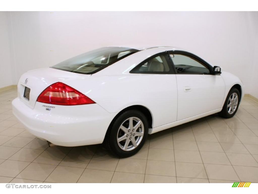 2003 Accord EX V6 Coupe - Taffeta White / Ivory photo #7